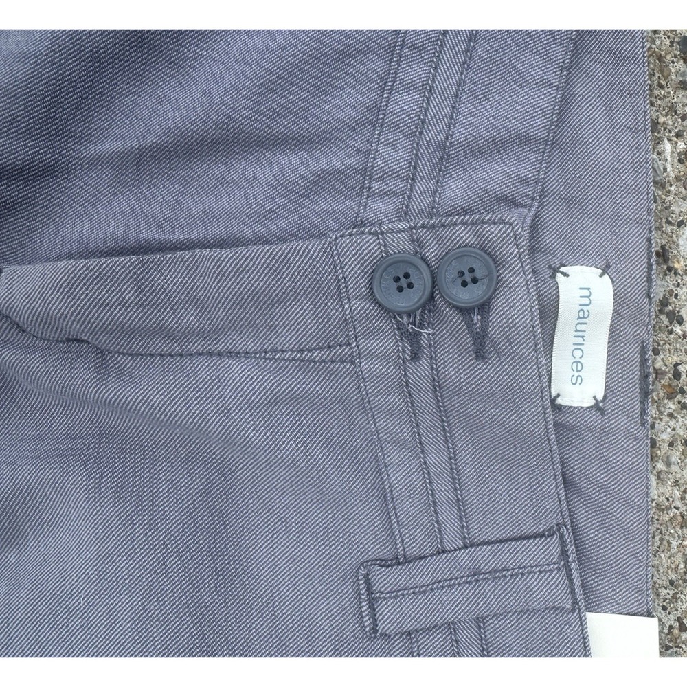 Y2K Maurices Women's Grey Dress Pant Trousers Flare Leg Polished SZ 11/ 12 NWT - Picture 7 of 16